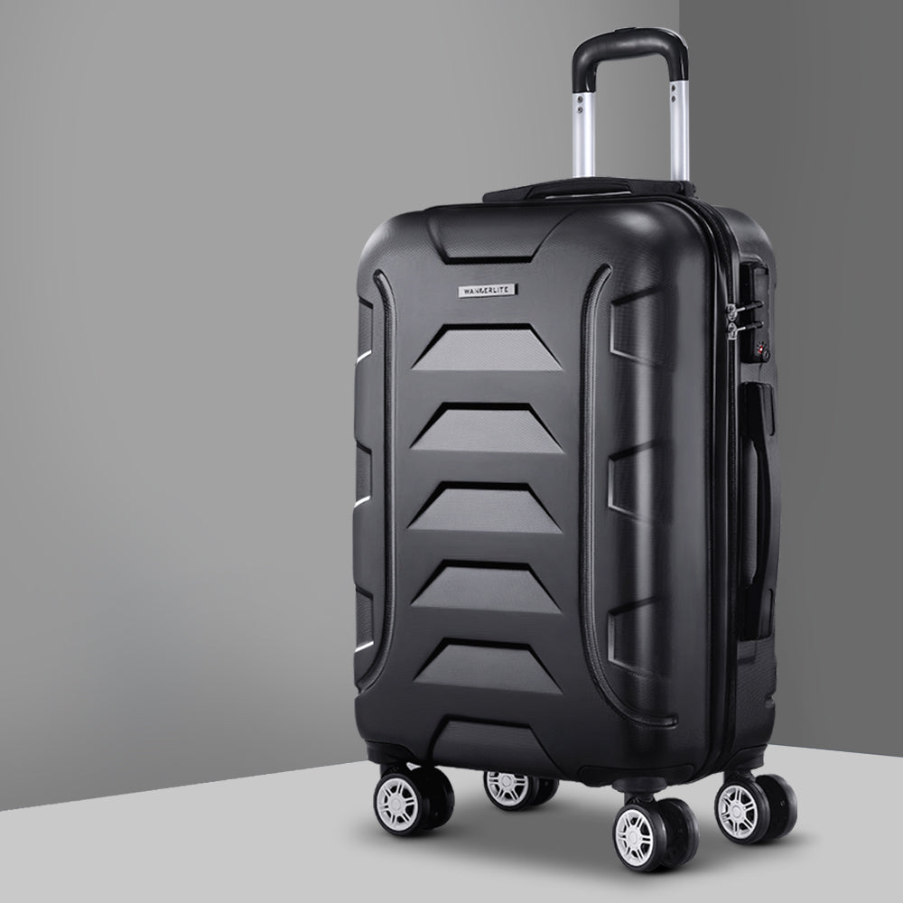 Wanderlite 20 Luggage Travel Suitcase Set Trolley Hard Case Strap Lightweight"