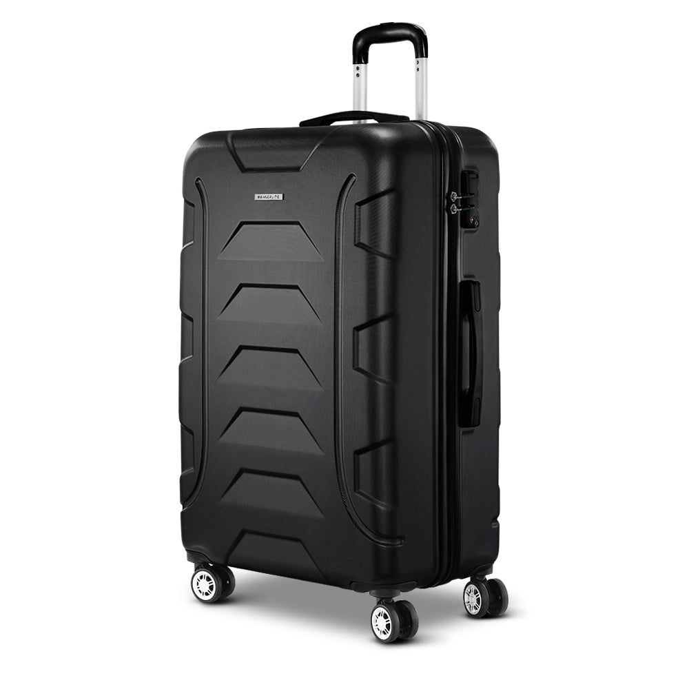 Wanderlite 28 Luggage Suitcase Travel Hardcase Trolley Hard Case Black"