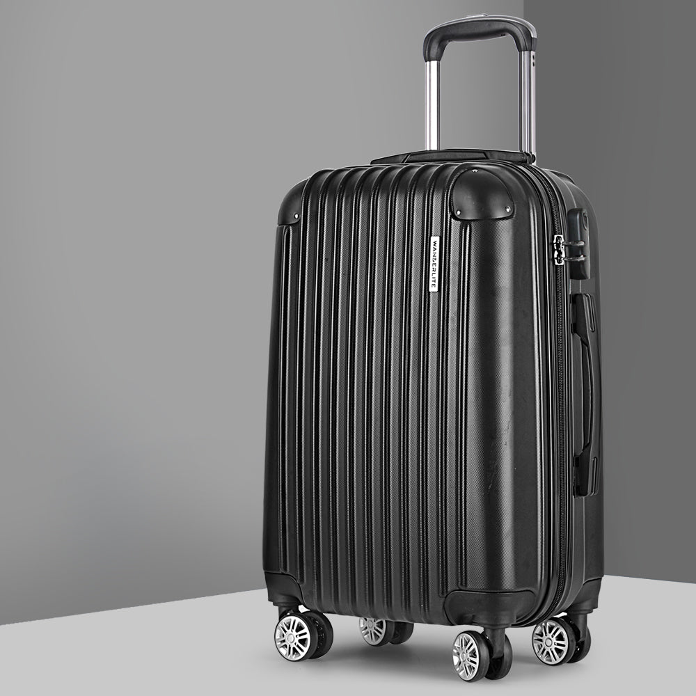 Wanderlite 20 Luggage Trolley Travel Suitcase Set Hard Case Shell Lightweight"