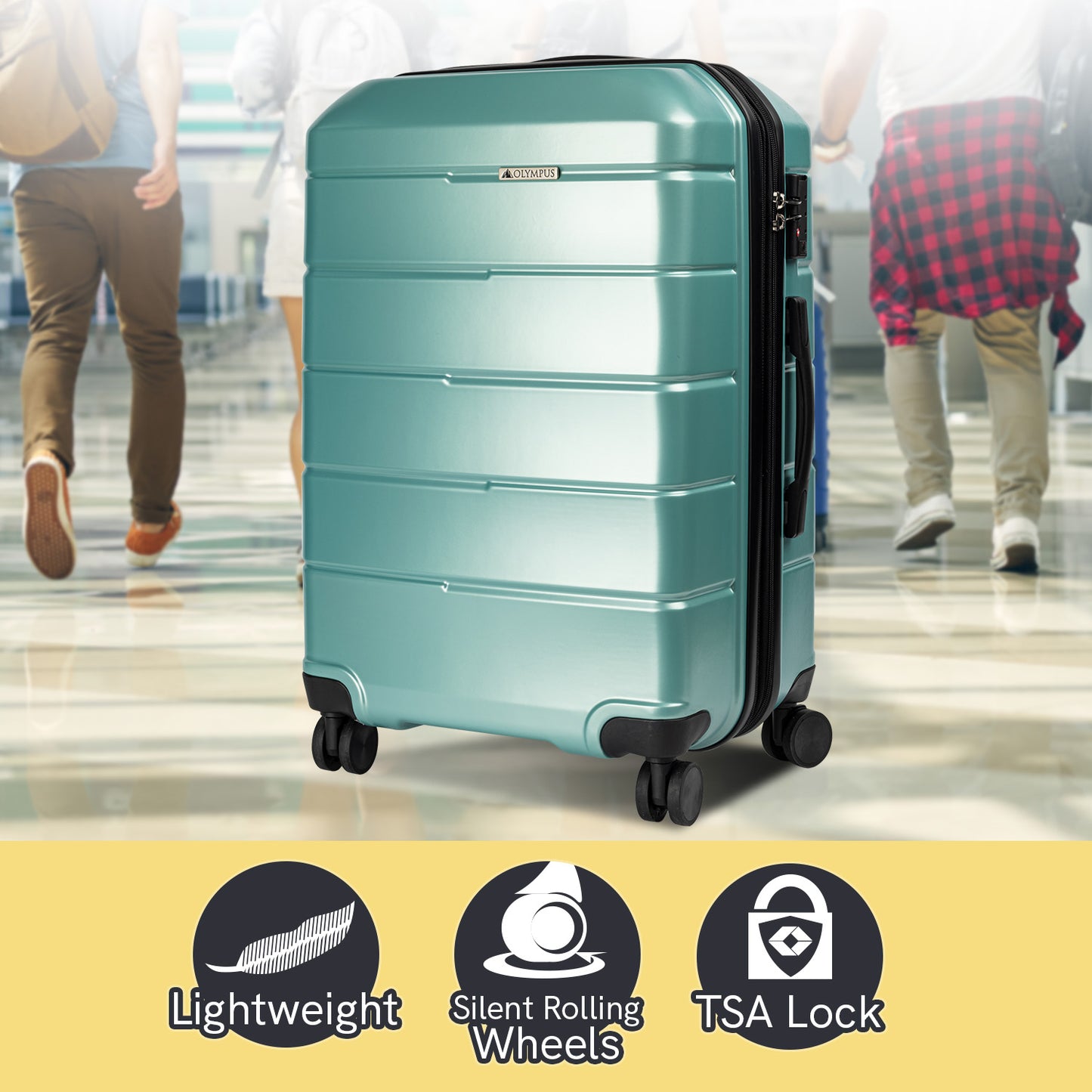 Olympus Artemis 20in Hard Shell ABS+PC - Electric Teal