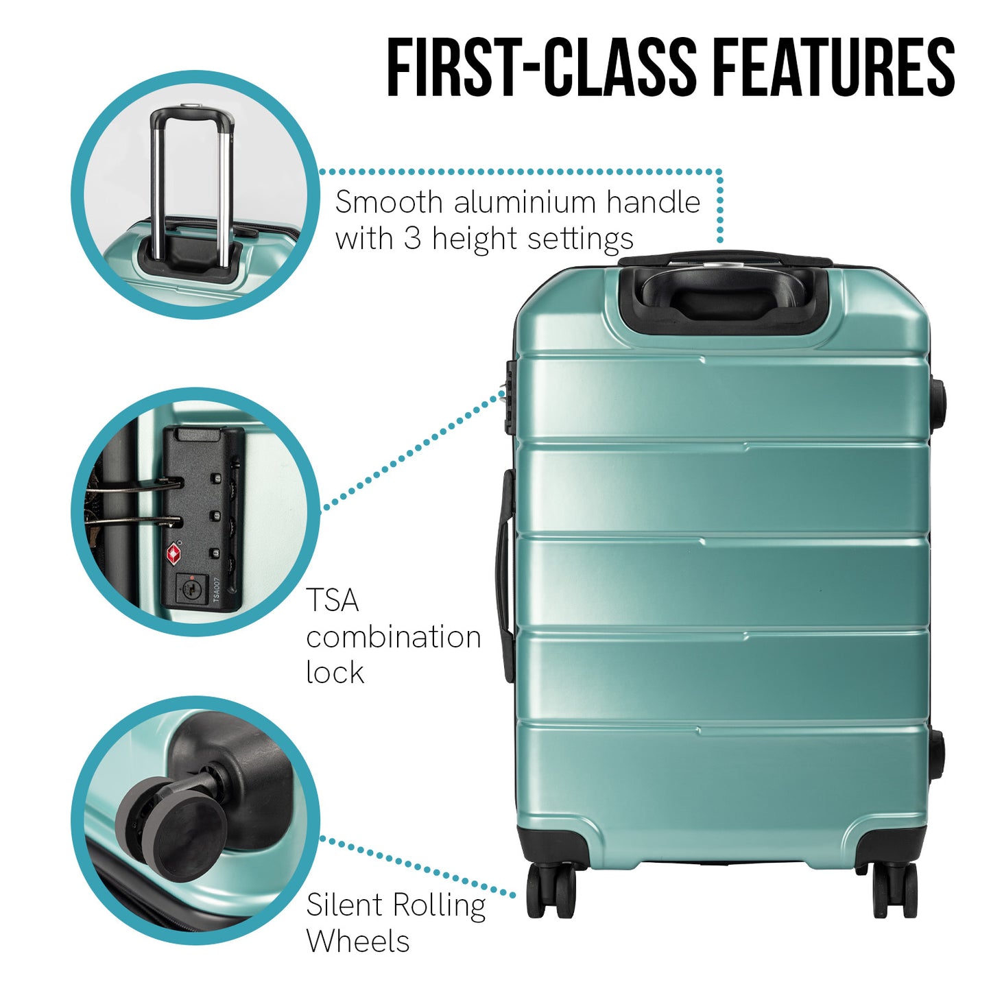 Olympus Artemis 20in Hard Shell ABS+PC - Electric Teal