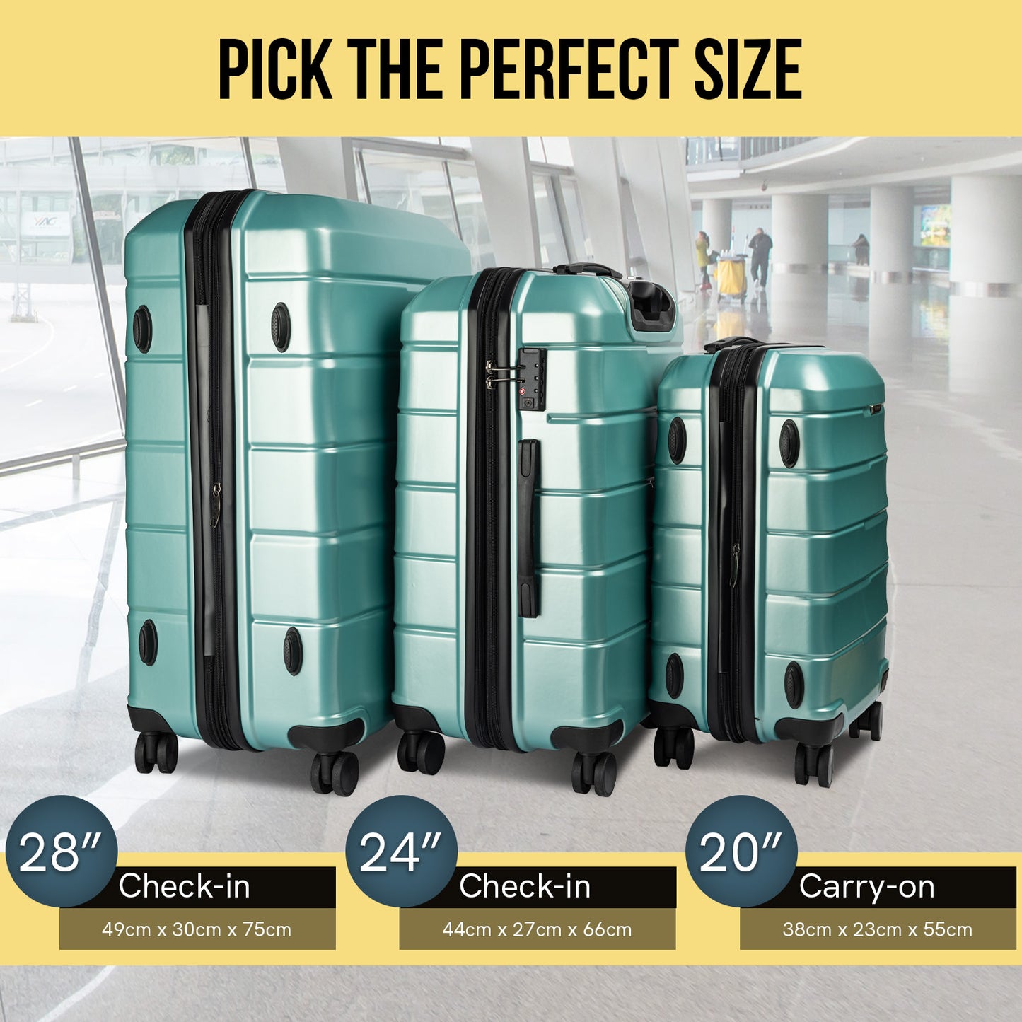 Olympus Artemis 20in Hard Shell ABS+PC - Electric Teal