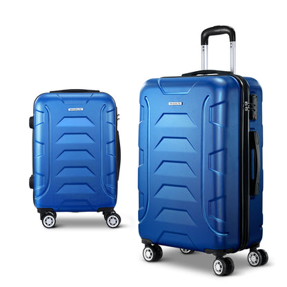 Wanderlite 2pc 24 28" Luggage Suitcase Travel Hardcase Trolley TSA Lock"