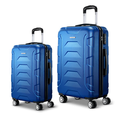 Wanderlite 2pc 24 28" Luggage Suitcase Travel Hardcase Trolley TSA Lock"