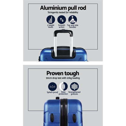 Wanderlite 2pc 24 28" Luggage Suitcase Travel Hardcase Trolley TSA Lock"