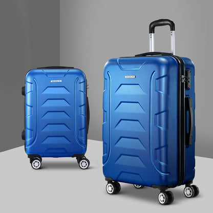 Wanderlite 2pc 24 28" Luggage Suitcase Travel Hardcase Trolley TSA Lock"